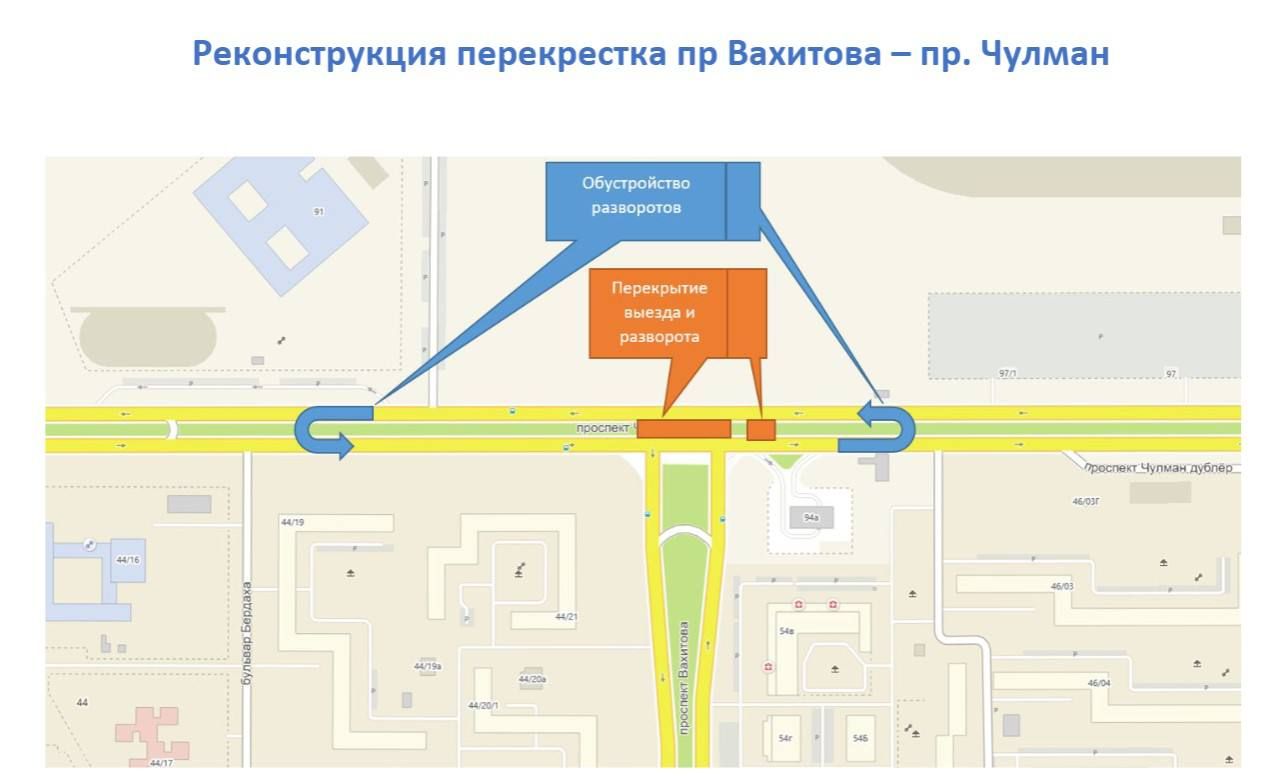 В Челнах с сегодняшнего дня закрывается сквозное движение на пересечении  двух проспектов с проспектом Чулман