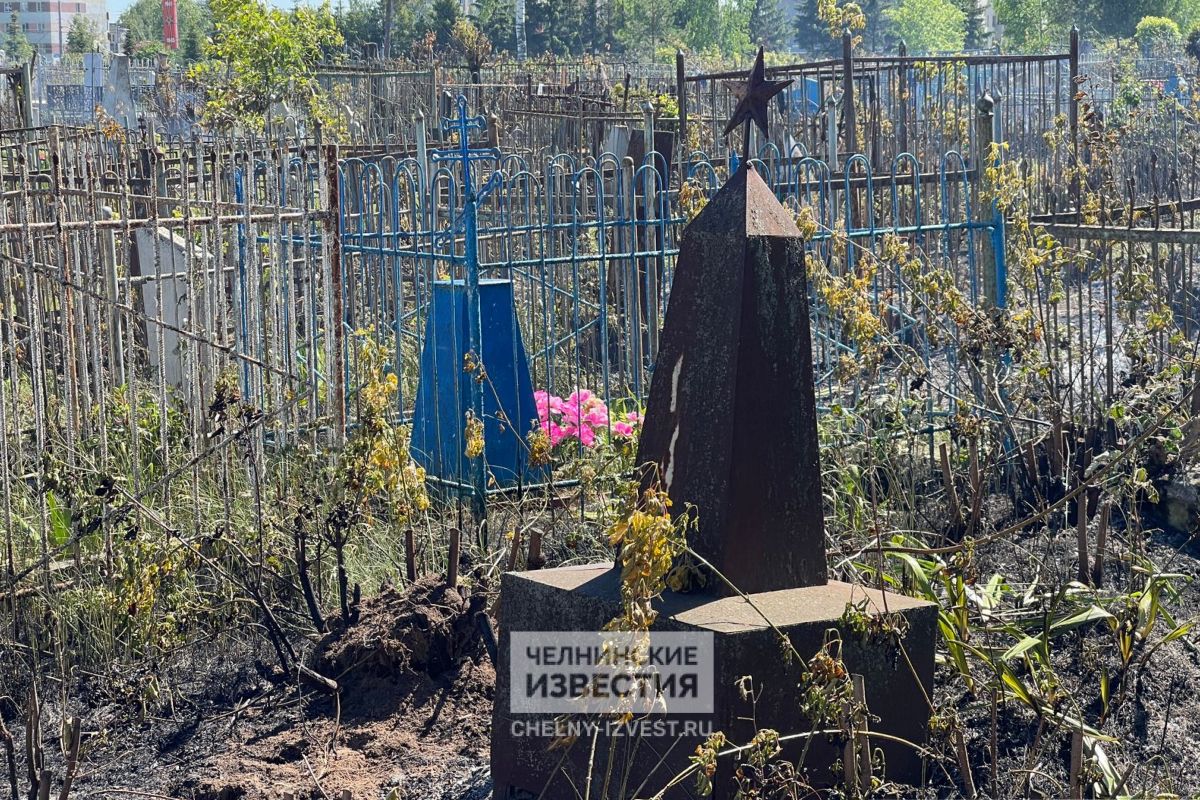 В Набережных Челнах полыхнул пожар на старом кладбище в поселке ГЭС