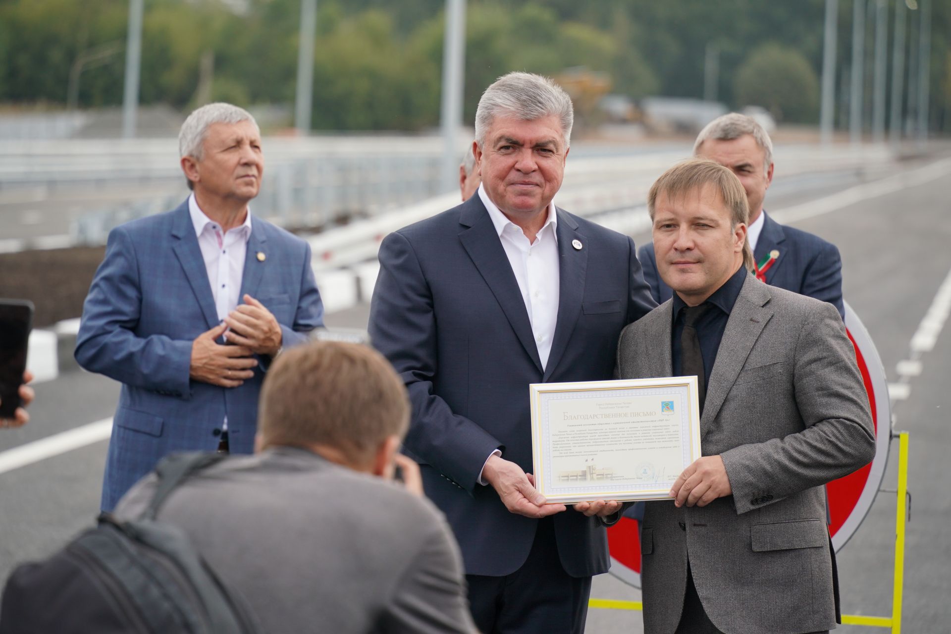 В Набережных Челнах торжественно открыли движение по мосту на улице Гостева