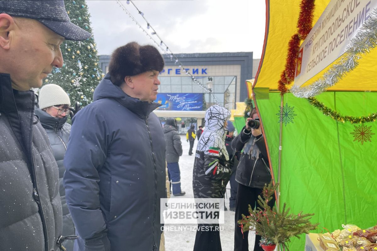 В Челнах предновогоднюю ярмарку посетил мэр Наиль Магдеев