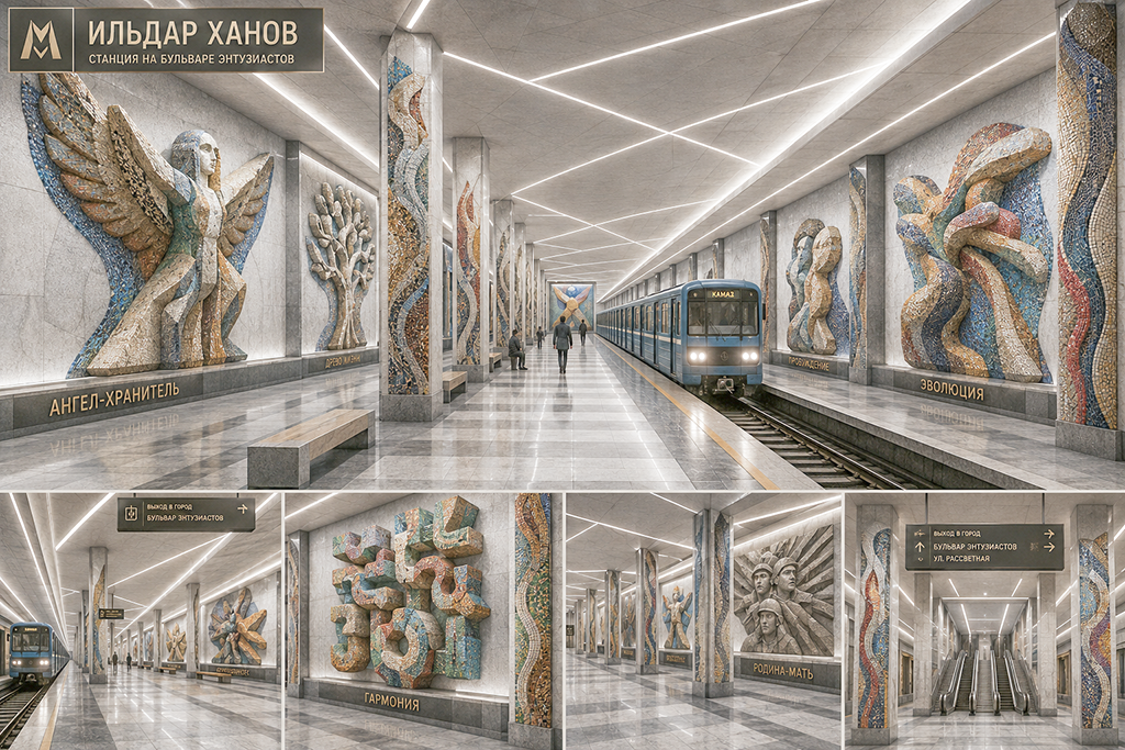 «КАМАЗ», «Мэрия», «Ильдар Ханов»: каким могло бы быть метро в Челнах