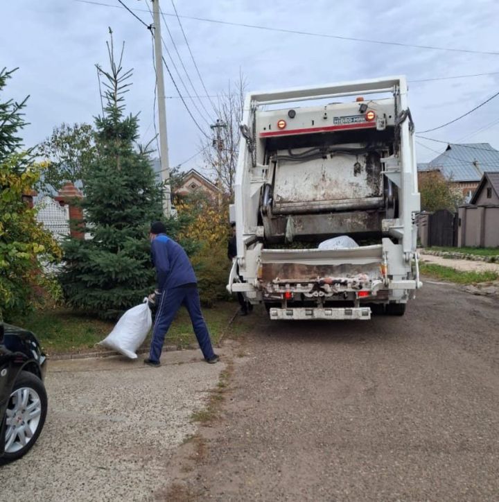 В частном секторе Челнов организовали вывоз растительных отходов