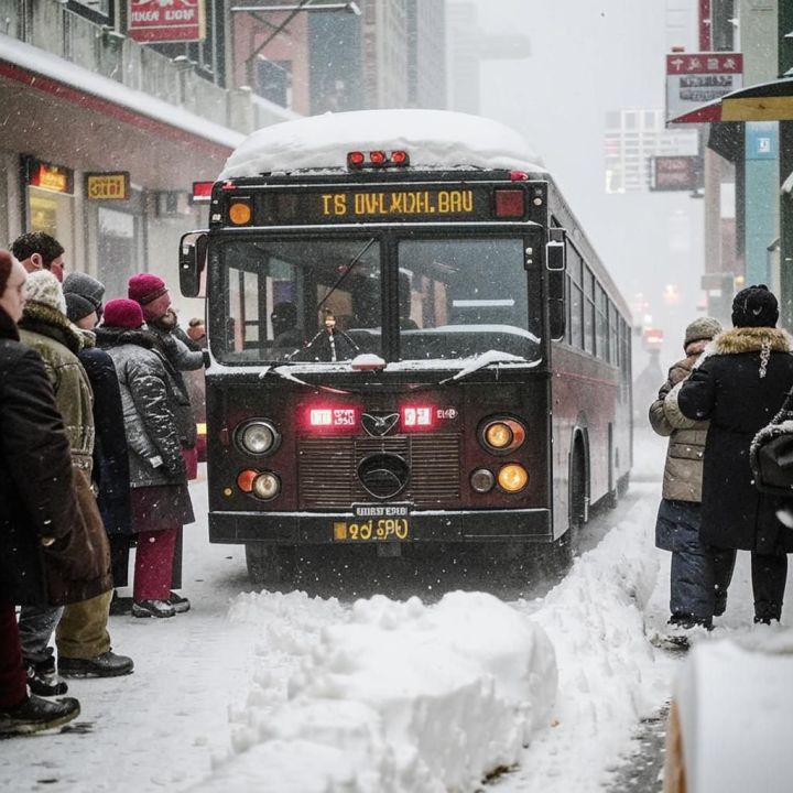 Взаимовыручка на остановке: челнинцы спасли автобус от застревания