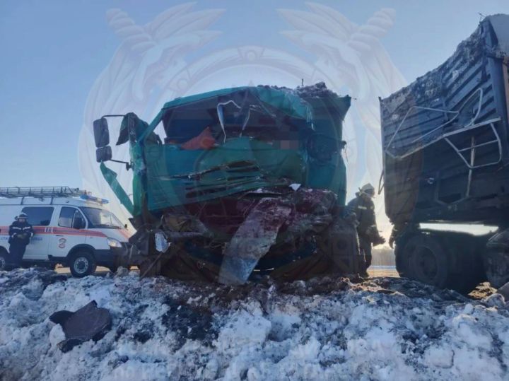 В Татарстане в аварии с участием двух «КАМАЗов» погиб 58-летний водитель