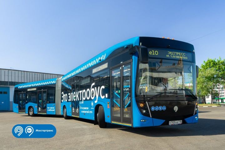 В Москве начали тестирование электробуса-гармошки «КАМАЗ»