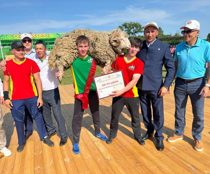 Батыру Сабантуя Тукаевского района вручили барана и 100 тысяч рублей