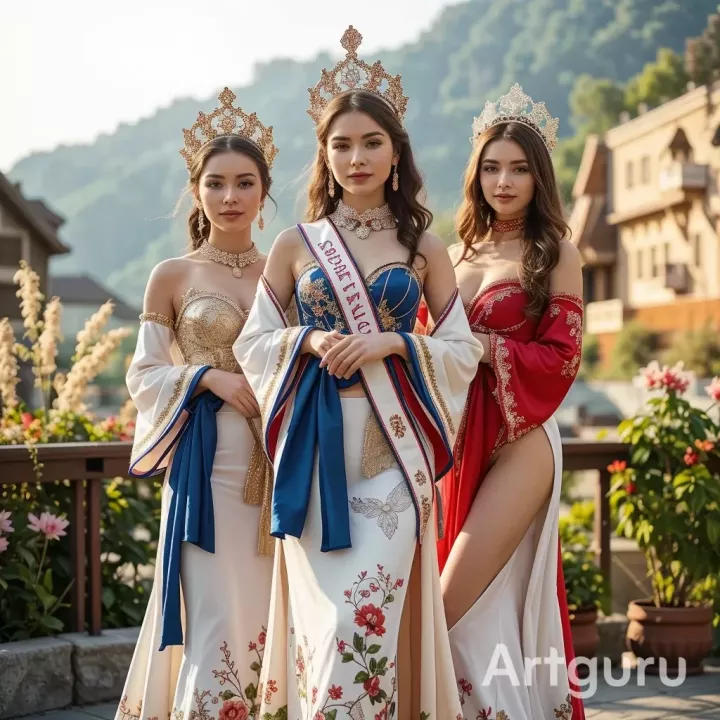 Вместо купальников в этом году финалистки Мисс Татарстан надели восточные наряды