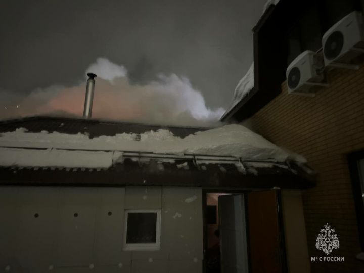 Под Челнами под Рождество выгорели баня и хозпостройки