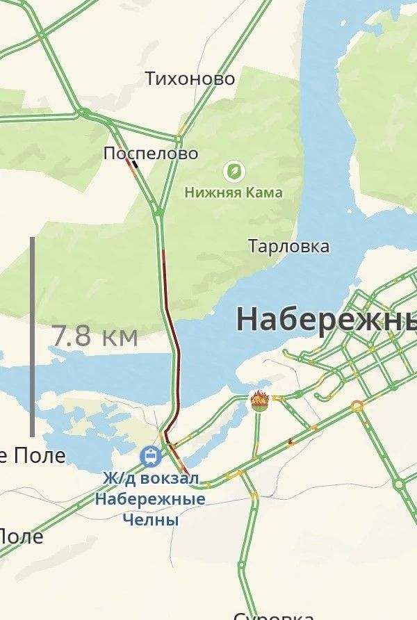 Серьезная авария на выезде из Челнов собрала 10-километровую пробку