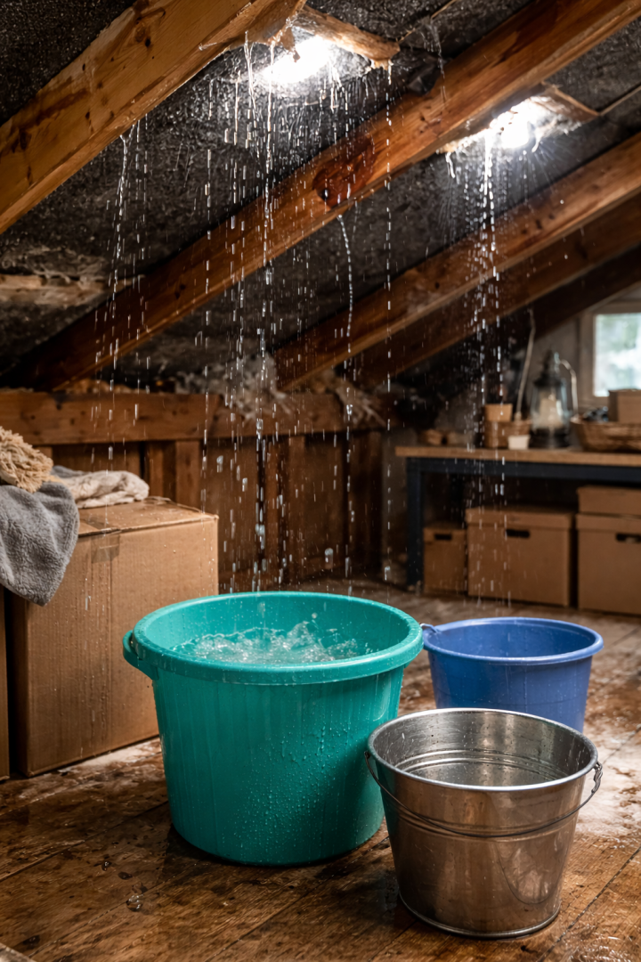 Крыша как решето: в Челнах УК собирала воду в ведра вместо ремонта