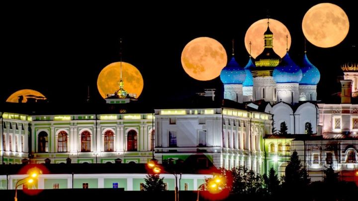 В прошлую ночь жители Татарстана увидели «розовую Луну»