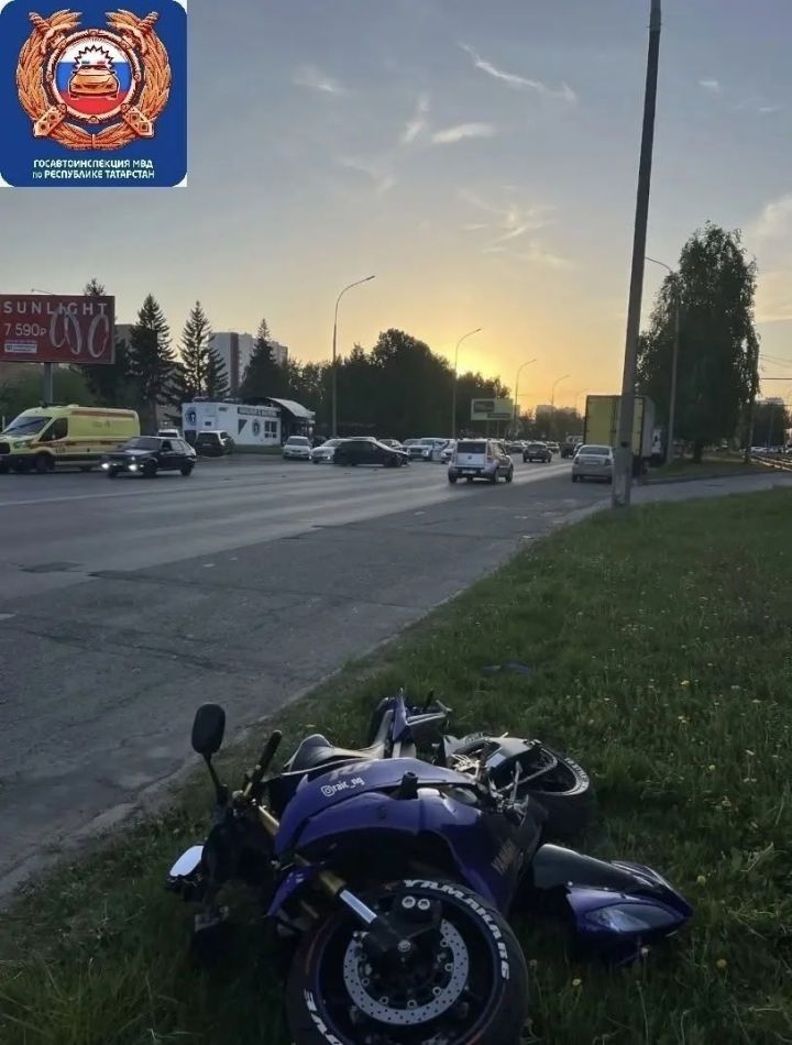 В Челнах мотоциклист пострадал в ДТП с иномаркой