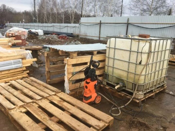 В город чистыми: в Челнах на стройплощадках есть пункты мойки колес