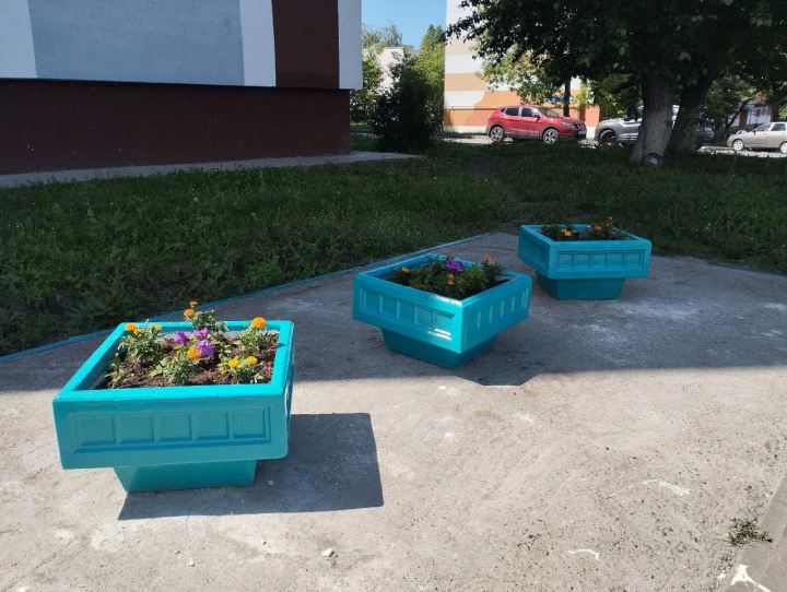 В Челнах мусорную площадку превратили в цветник