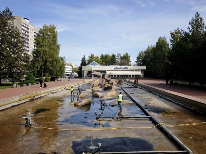 В Набережных Челнах начали отключать фонтаны на зиму