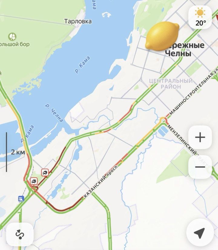 Набережные Челны встали в 7-километровой пробке